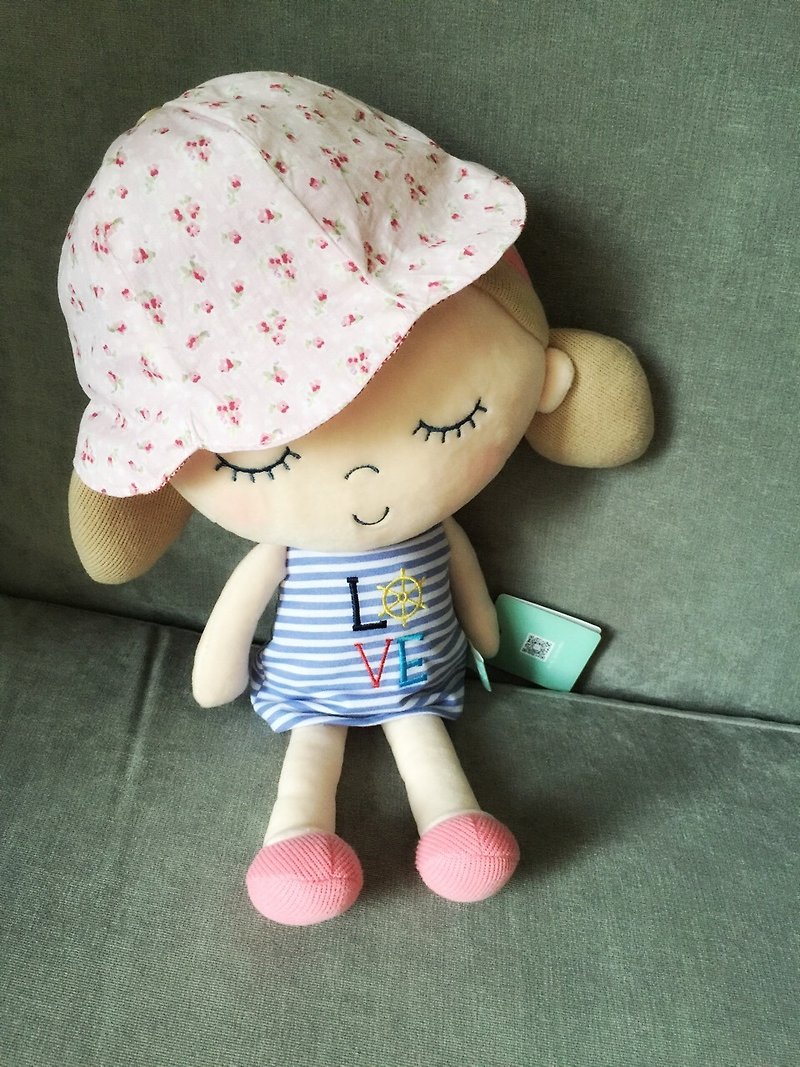 手作布製帽子 - 嬰兒帽子/髮帶 - 其他材質 粉紅色