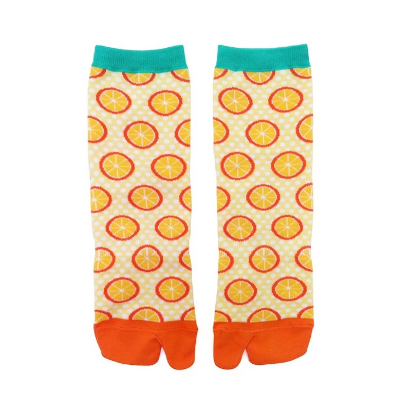 Central Taiwan fruit / orange / passion if series socks - Socks - Cotton & Hemp Orange