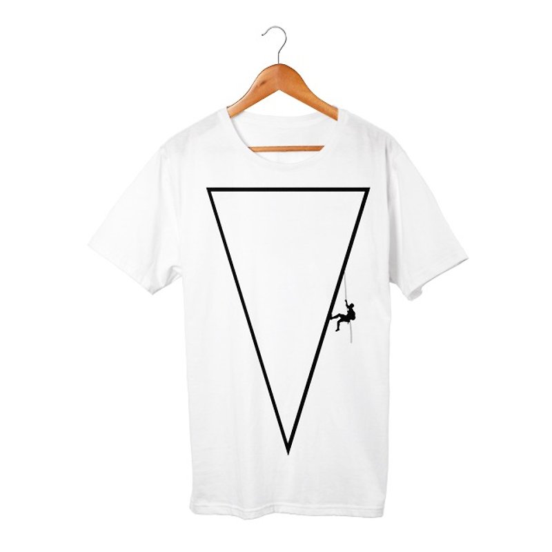 Climbing #6 T-shirt - 中性衛衣/T 恤 - 棉．麻 白色