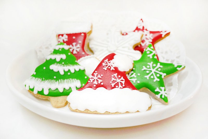 [季節限定]雪花翩翩聖誕糖霜餅乾組合 by anPastry - คุกกี้ - อาหารสด สีแดง