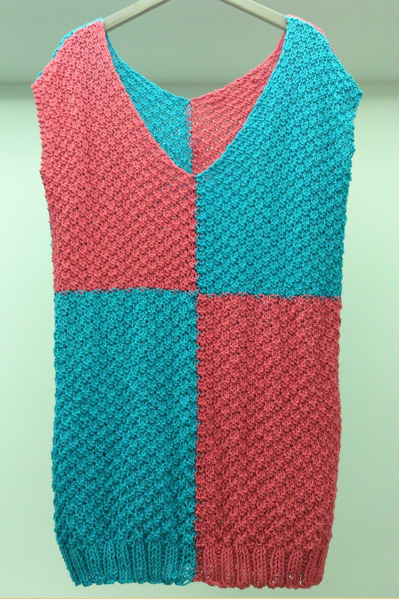 Limited! ! Alice in Wonderland ~ super cute bump color pure hand-woven mini dress - Women's Sweaters - Other Materials Multicolor