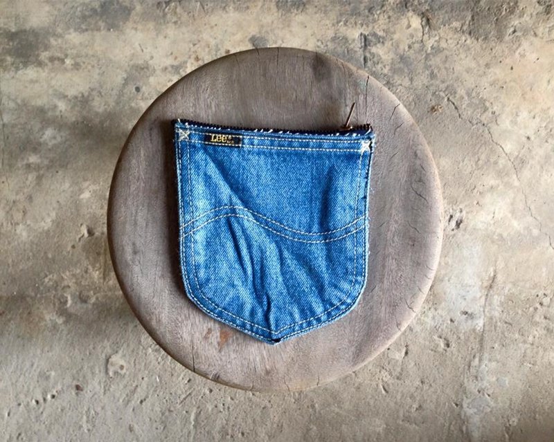 ►Pocket Design-每款都是限量，獨一無二牛仔口袋包-淺色1號 - 零錢包/小錢包 - 其他材質 