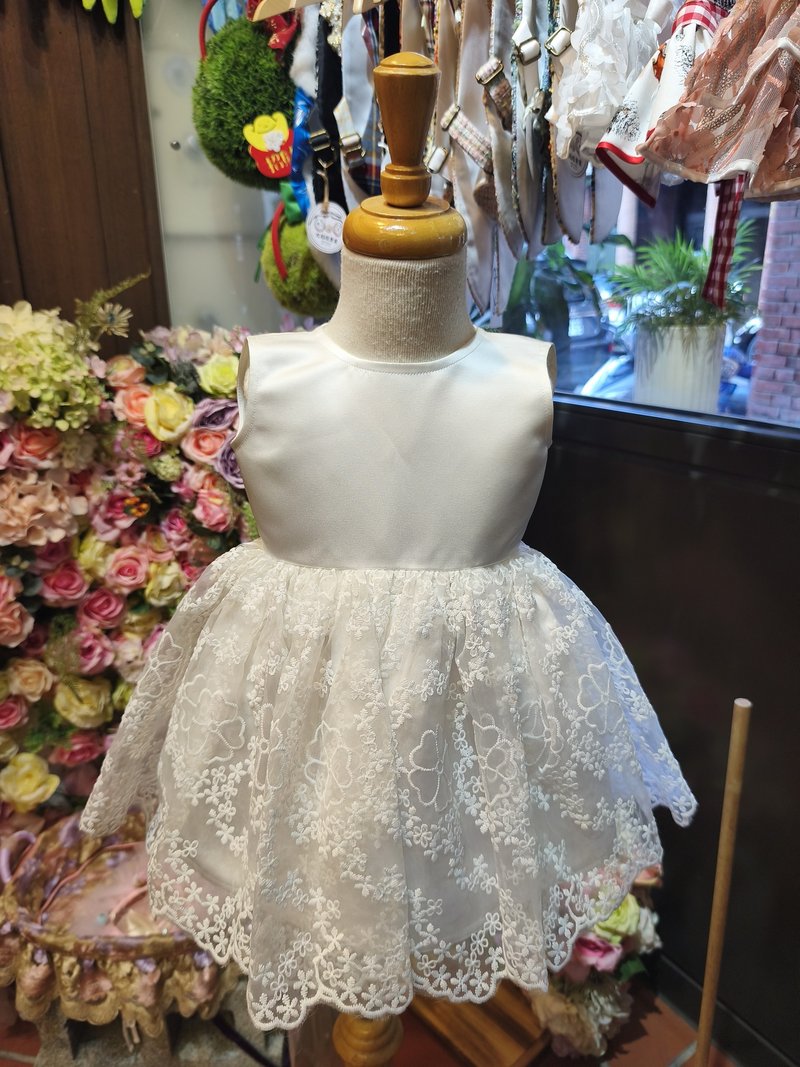 Angel Nina 訂製TUTU禮服 花童 生日 音樂會 零碼特價 - 女童洋裝/裙子 - 棉．麻 白色