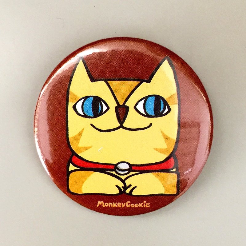 Badge Cat Series-You are looking at me | MonkeyCookie - เข็มกลัด/พิน - พลาสติก สีเหลือง