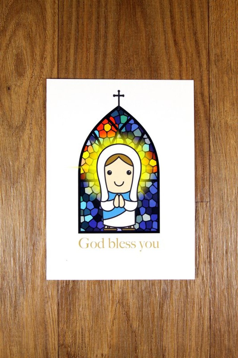 萬福聖母明信片 - 卡片/明信片 - 紙 多色