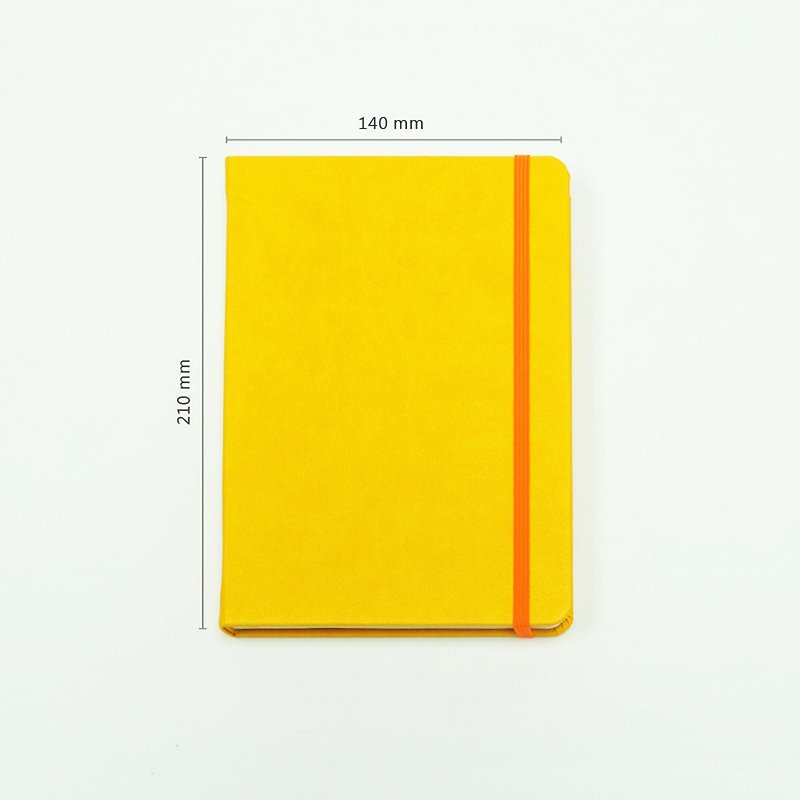 Leather Notebook A5 Customized Free Branding Service Unique Heart Gift Bellagenda - สมุดบันทึก/สมุดปฏิทิน - หนังเทียม สีส้ม