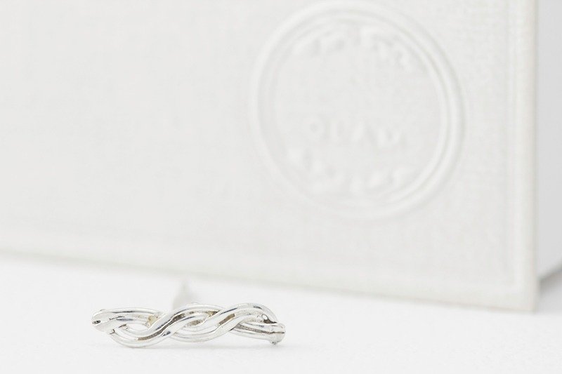 QLAM handmade sterling silver earrings-the gentleness of water flow-the gentleness of the nine fruits of the Holy Spirit-Gospel Accessories - ต่างหู - โลหะ สีเทา