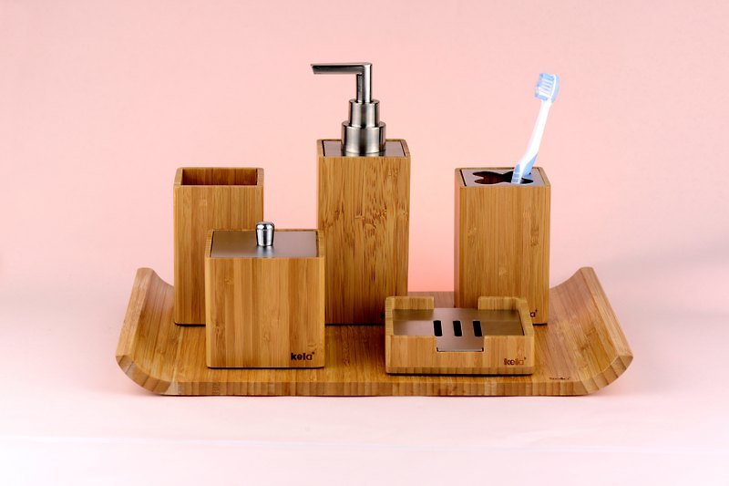 JACAL'S sanitary ware series [KELA] Bambus series - Sanitary group (food items adjusted) - อุปกรณ์ห้องน้ำ - ไม้ไผ่ สีนำ้ตาล