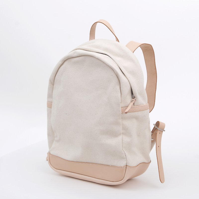 Thickened rucksack simple backpack filson school bag hand-carrying riding bag - Backpacks - Genuine Leather White
