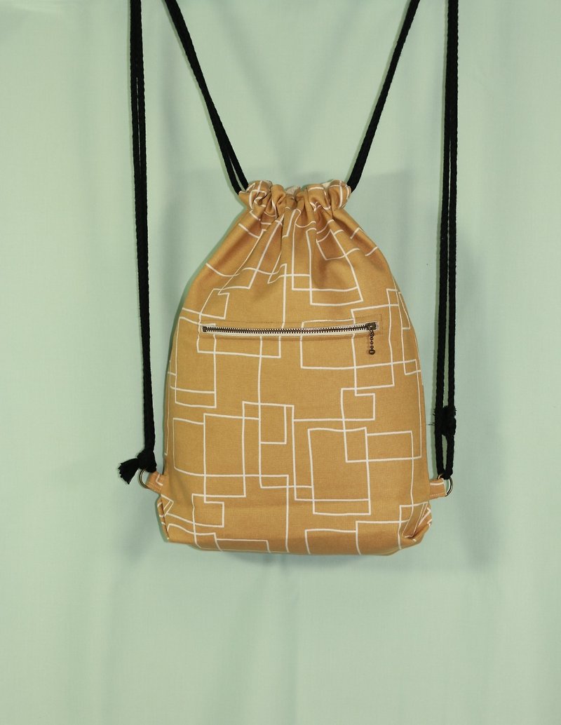 Metrotype 2's beam backpack - Drawstring Bags - Cotton & Hemp Multicolor