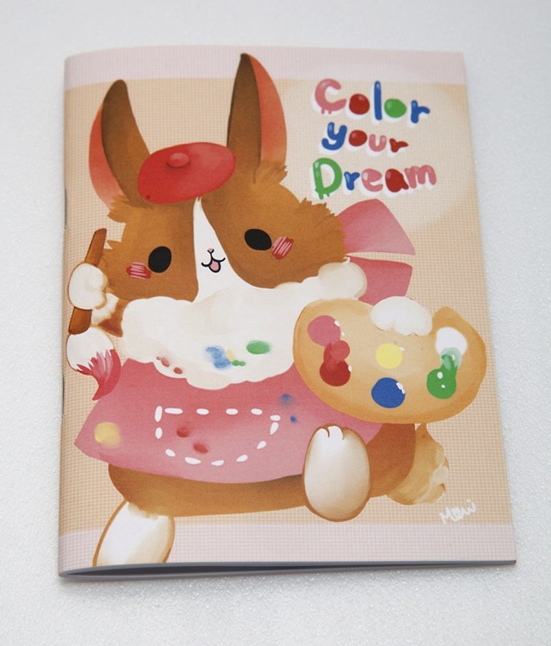 Color Your Dream Bunny blank notebook - สมุดบันทึก/สมุดปฏิทิน - กระดาษ สึชมพู