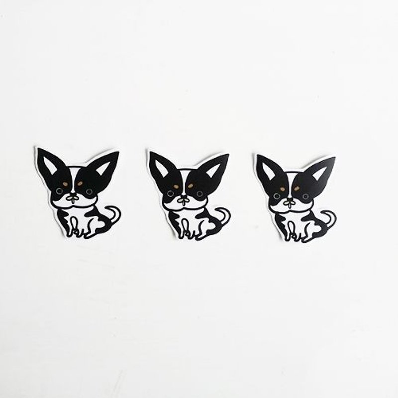 1212 fun design waterproof stickers funny stickers everywhere - cows Chihuahua - Stickers - Other Materials Black