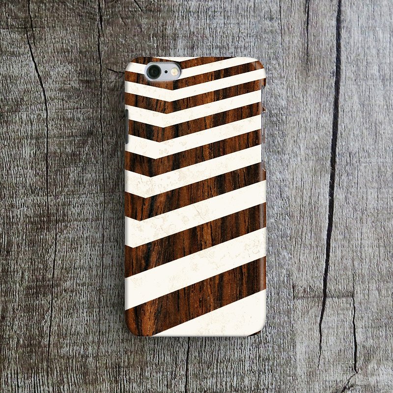 Wooden Wave, - Designer iPhone Case. Pattern iPhone Case. One Little Forest - Phone Cases - Plastic Brown