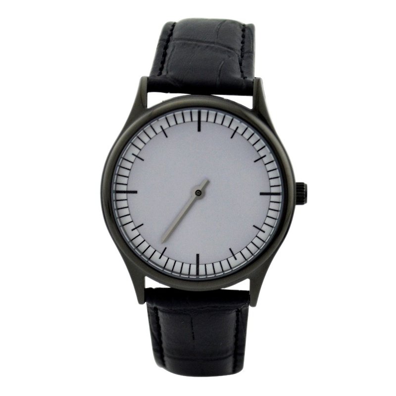 聖誕禮物 - 慢活(Slow time) 手錶 - 中性設計 - 全球免運費 - 男錶/中性錶 - 不鏽鋼 黑色