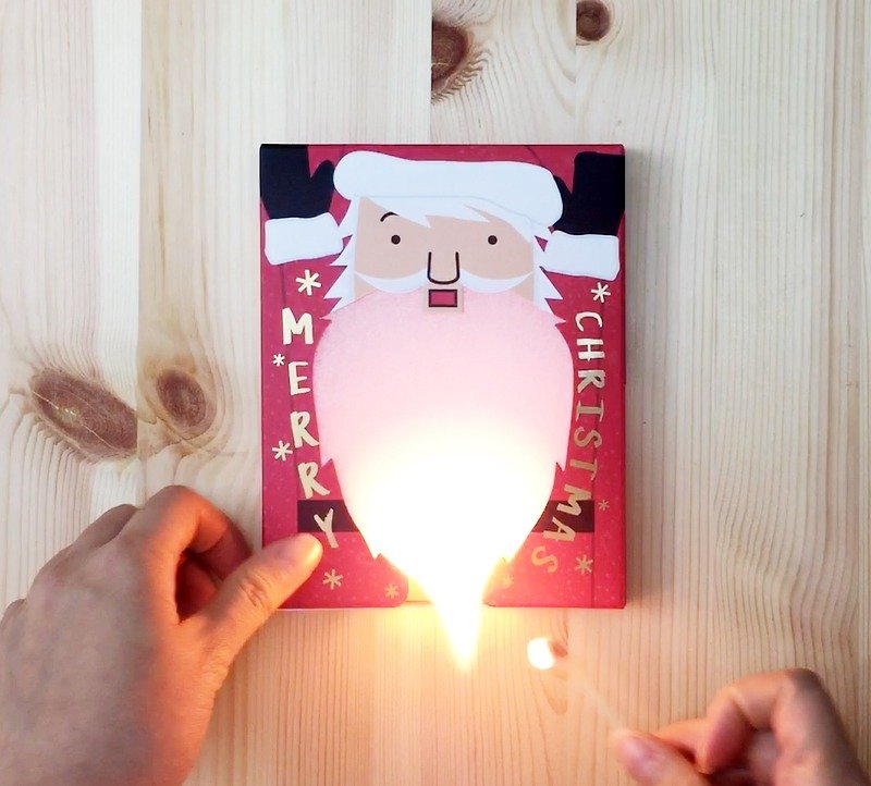 Sparkler Christmas Card - Santa Claus on fire