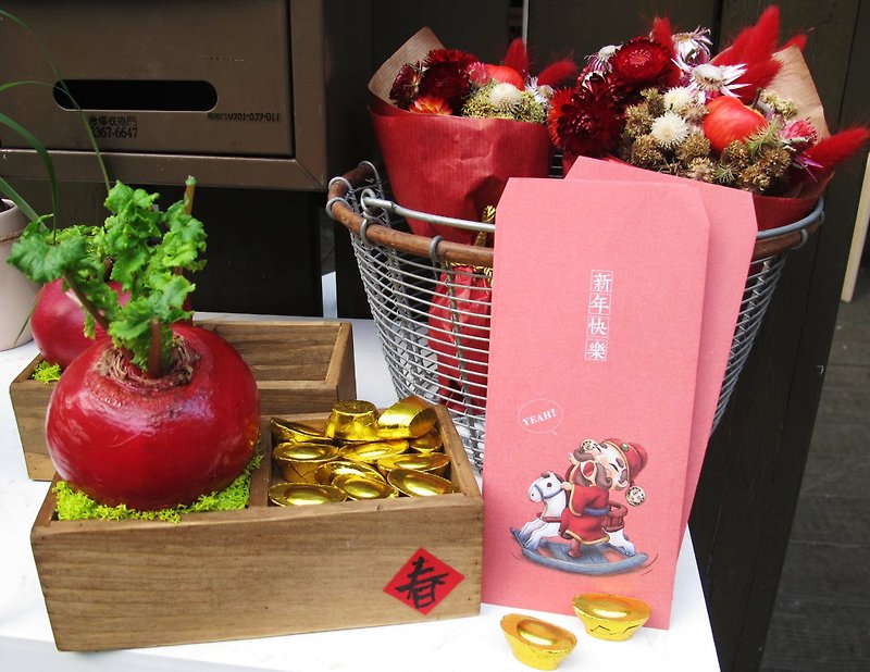 【新年赤い封筒木馬] - ご祝儀袋・ポチ袋 - 紙 レッド