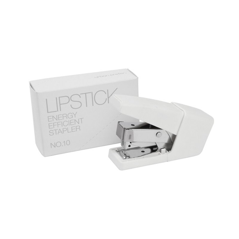 Lipstick labor saving stapler-white (10 gauge needle) - Staplers - Plastic White