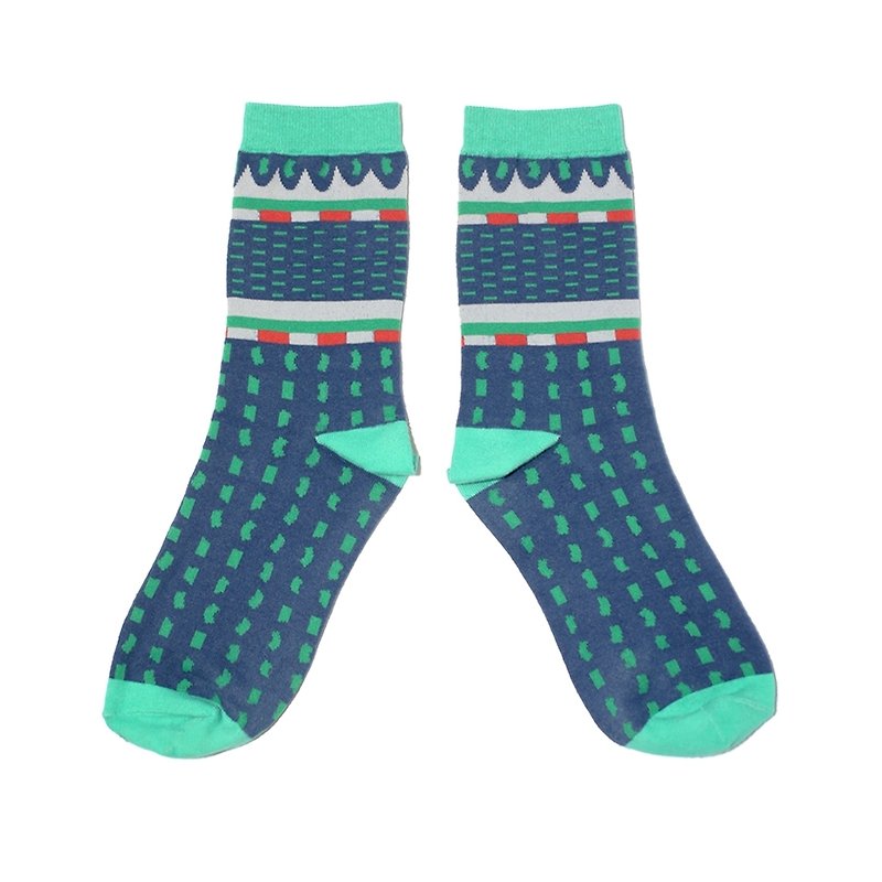 Fault Navy Unisex Crew Socks | mens socks | womens socks | colorful fun & comfortable socks - Socks - Cotton & Hemp Blue