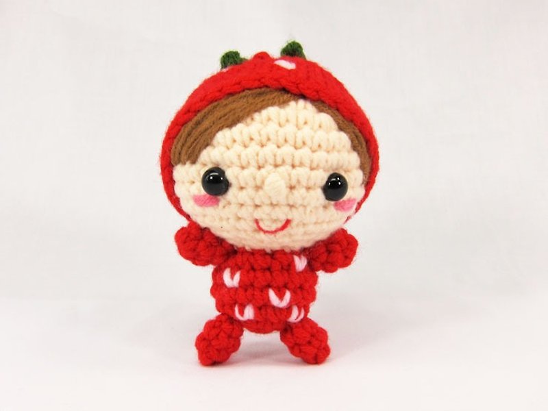 草莓妹妹 / 鑰匙圏 /草莓 /鑰匙圈吊飾 - 鑰匙圈/鎖匙扣 - 壓克力 紅色