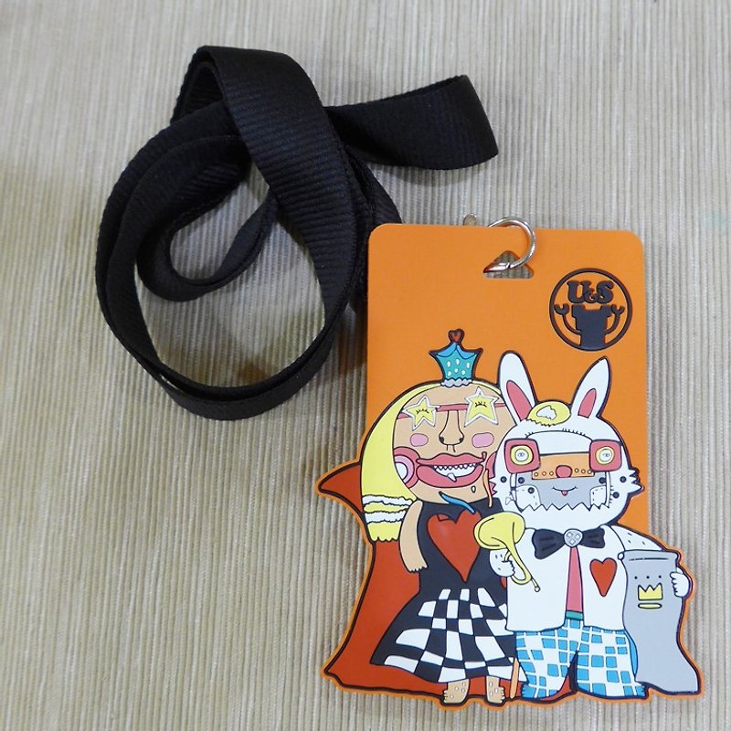 The Queen of Hearts and the Rabbit‧ticket clip card holder (Alice in wonderland) - ID & Badge Holders - Other Materials Multicolor