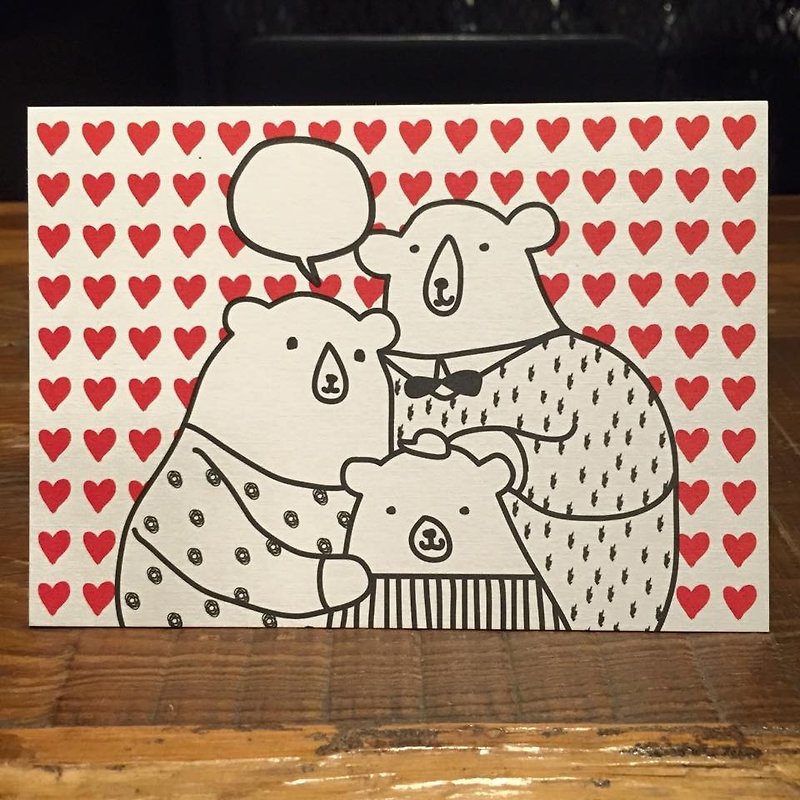 Heart Cater Postcard - การ์ด/โปสการ์ด - กระดาษ สีแดง