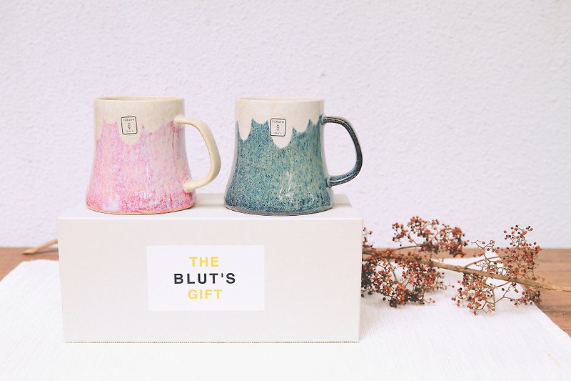 BLUT'S 六魯 富士山馬克對杯禮盒組 情人節禮物 - 咖啡杯 - 其他材質 