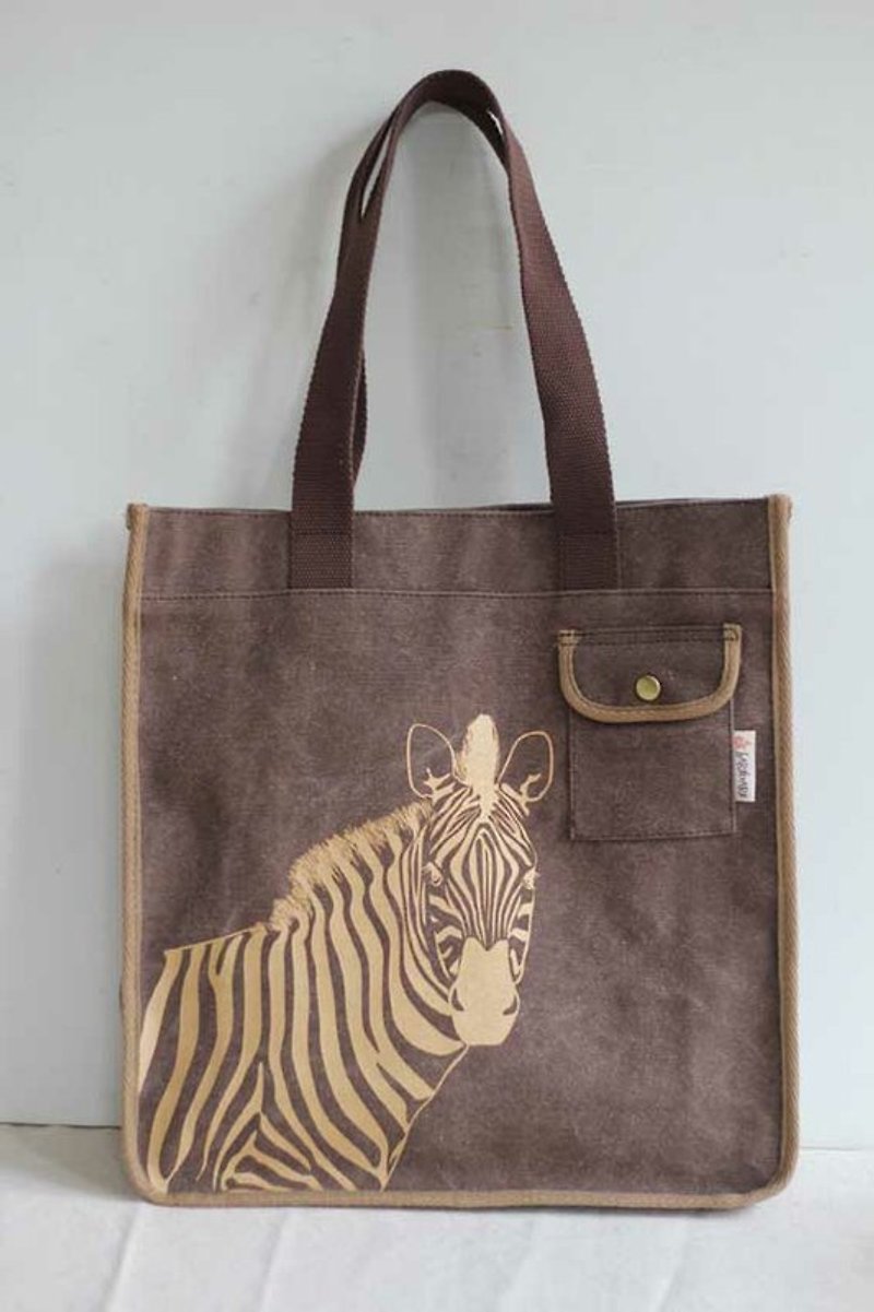 動物提袋(二):斑馬 - 手提包/手提袋 - 其他材質 