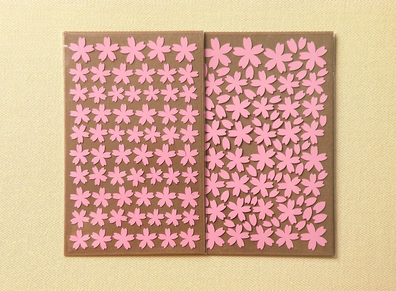 櫻花貼紙 2份組 - 貼紙 - 防水材質 粉紅色