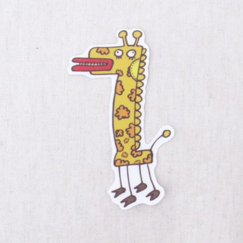 Funny stickers waterproof stickers everywhere - Mr. giraffe - Stickers - Waterproof Material Orange