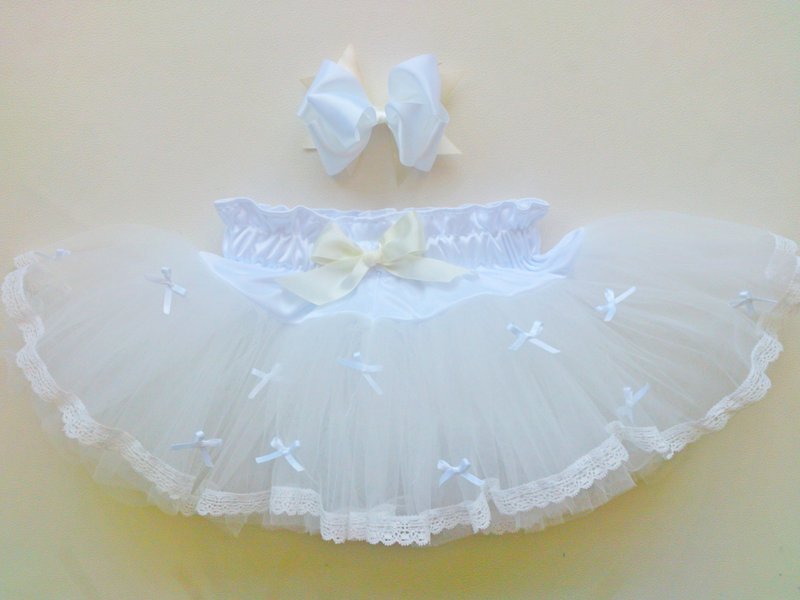 Oops! Peng bud skirt tutu births [birthday gift two groups - my little butterfly △ pure angel] - Other - Other Materials White