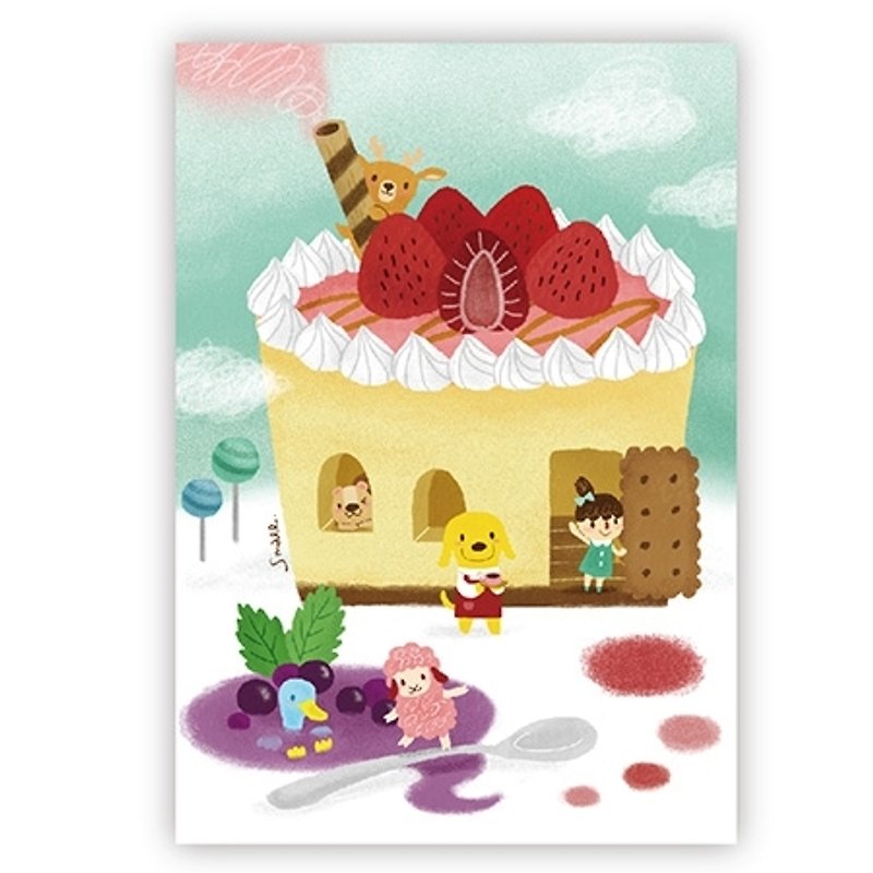 [Poca] Illustrated postcard: Dessert World (No. 43) - การ์ด/โปสการ์ด - กระดาษ หลากหลายสี