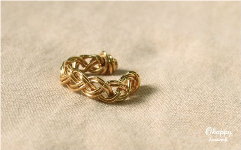 Valentine ♥ Ohappy elegant braided rings - rs2 [postal free transport] - แหวนทั่วไป - โลหะ สีทอง