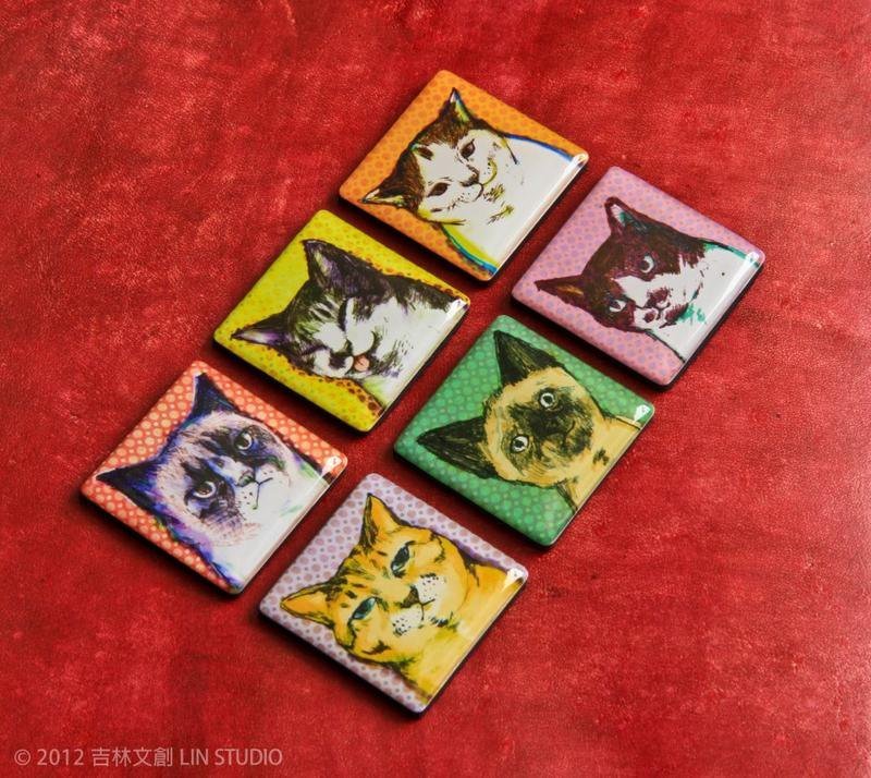 Street Cats浪浪磁鐵 - 貼紙 - 矽膠 紅色