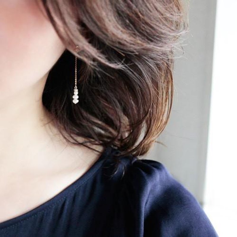 [Very popular] earrings & earrings rugiada - ต่างหู - โลหะ ขาว