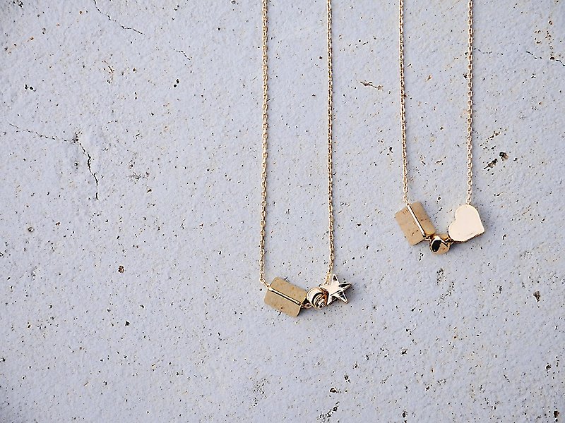 Perseverance for geometry*necklace - Necklaces - Other Metals Gold