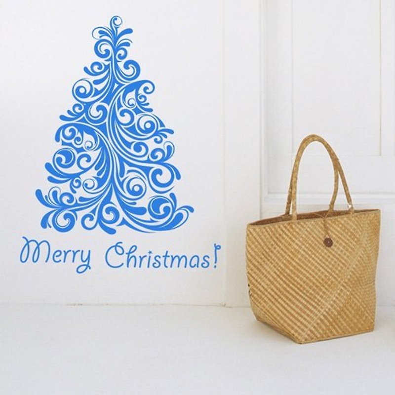 "Smart Design" creative seamless wall sticker◆Fashion Christmas tree in 8 colors available - Wall Décor - Plastic Orange