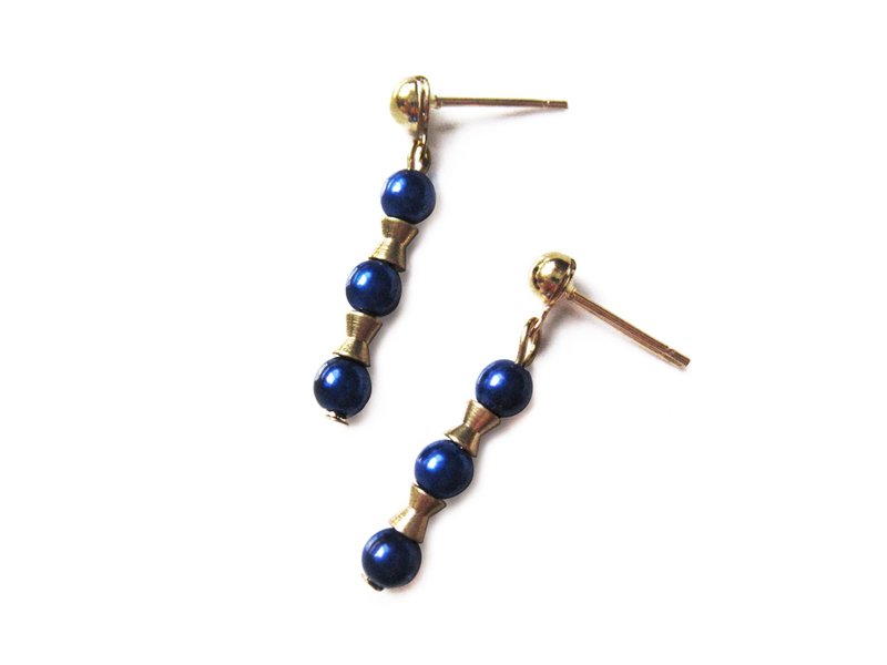 複雑な商品の場合 スターターイヤリング[ブルー]<イエロー> - ピアス・イヤリング - その他の素材 ブルー