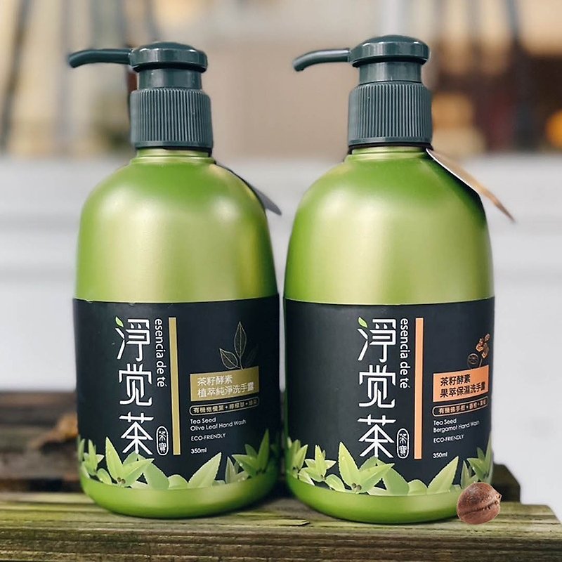 The temperature of the palm of the hand in the New Year [Chabao Jingjue Tea] Tea Seed Plant Extract Pure Hand Wash 350ml - ผลิตภัณฑ์ล้างมือ - พืช/ดอกไม้ สีเขียว