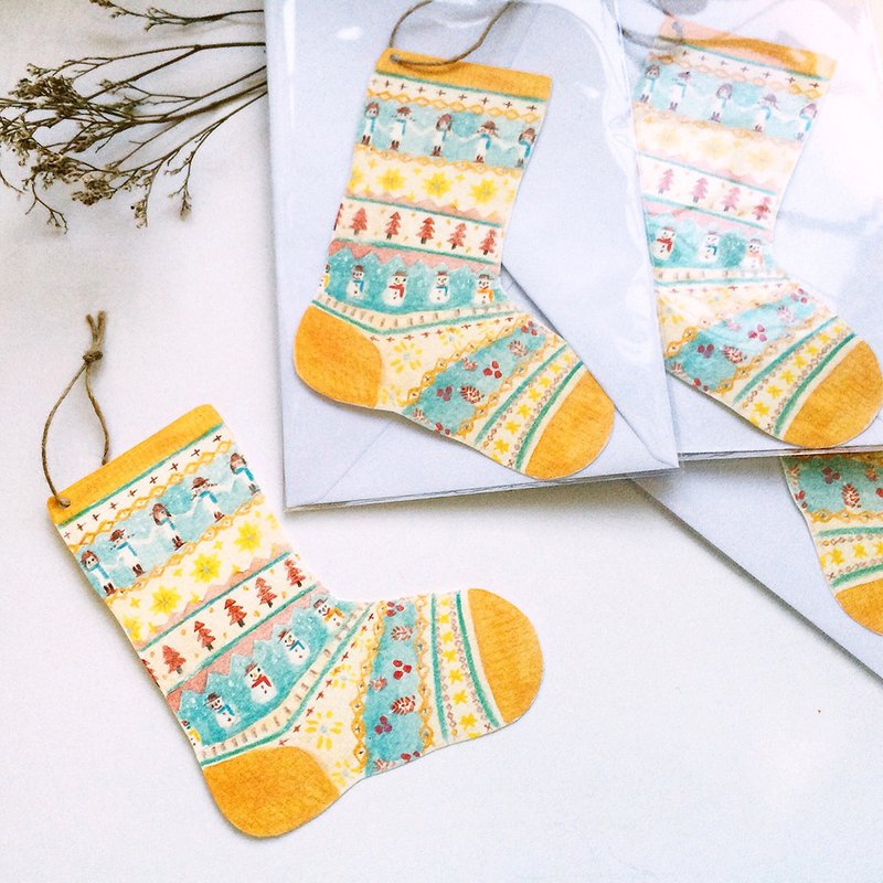 / Socks Christmas / - การ์ด/โปสการ์ด - กระดาษ หลากหลายสี