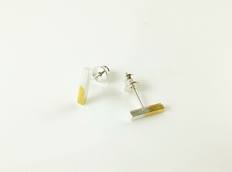 Simple style sterling silver earrings, geometric series Geometry collection GME004 Taiwan designer handmade silverware