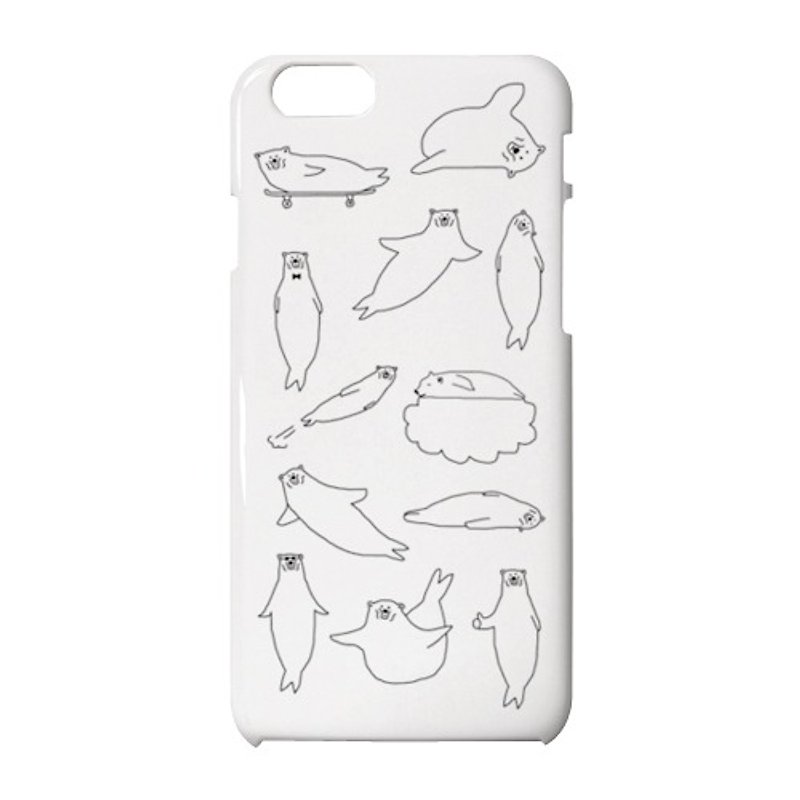プラスチック スマホケース ホワイト - クマアザラシ iPhone case