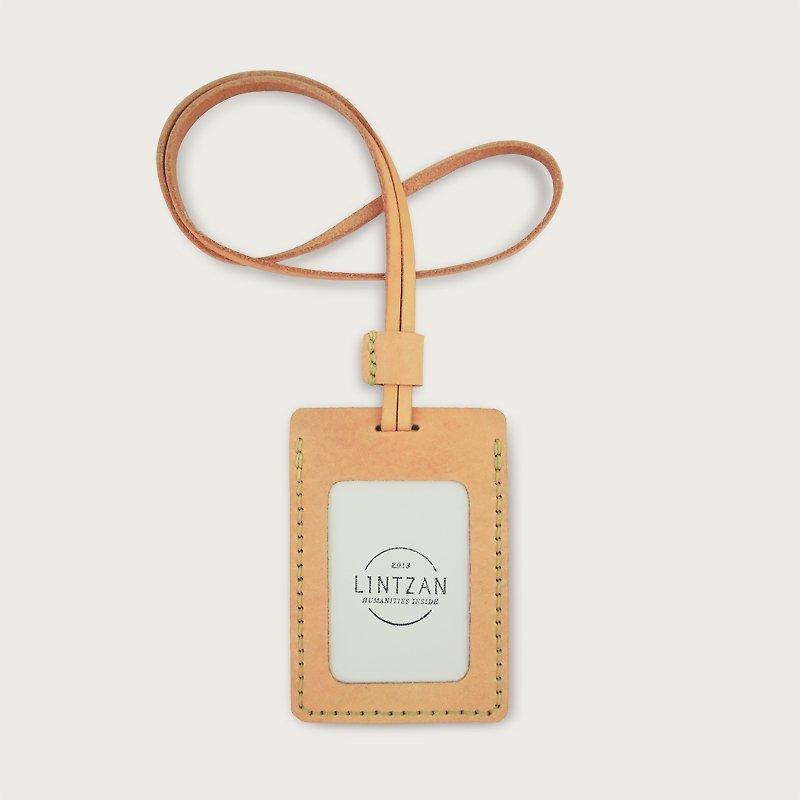 Leather Identification Card Holder/Easy Card Holder--Original Leather Color - ID & Badge Holders - Genuine Leather Orange