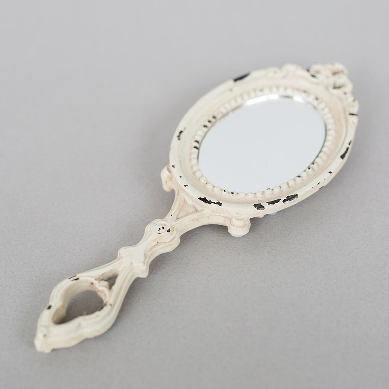OOPSY Life-Romantic Classical Hand Mirror-RJB - ของวางตกแต่ง - วัสดุอื่นๆ ขาว