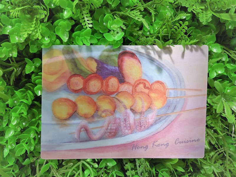 手繪明信片 – 小食 (3D) - 心意卡/卡片 - 塑膠 多色