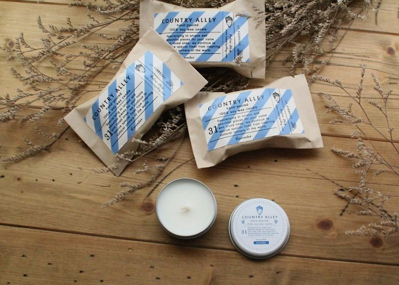 [Country Alley] natural lavender soy candle gift - Candles & Candle Holders - Wax 