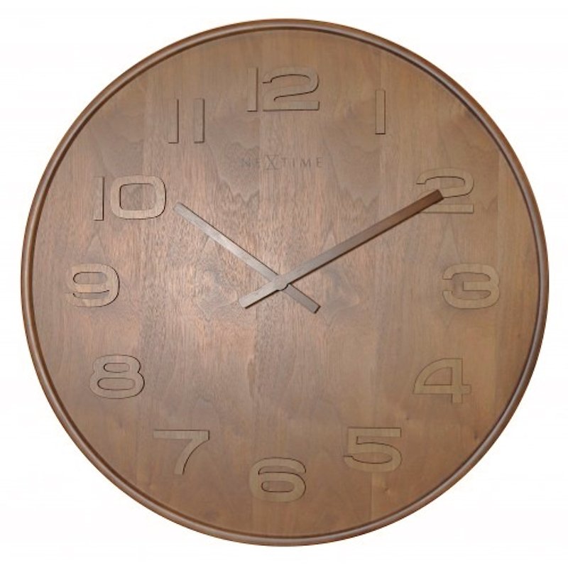 NeXtime - Wall Clock Wood Wall Clock - นาฬิกา - ไม้ สีนำ้ตาล
