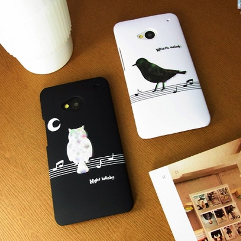 Kalo Carel Creative New hTC One painting style Case - Concerto (Bird / Owl) - อื่นๆ - พลาสติก สีดำ