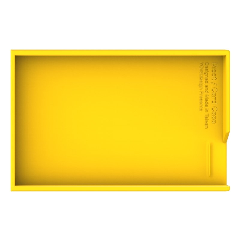 MEET+名片盒/下蓋 - 黃 - 卡片套/卡片盒 - 塑膠 黃色