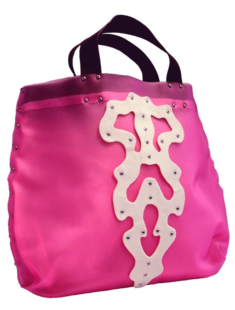 Original stitchless bolts and nuts Duothic candy color jelly tote bag - กระเป๋าถือ - พลาสติก หลากหลายสี