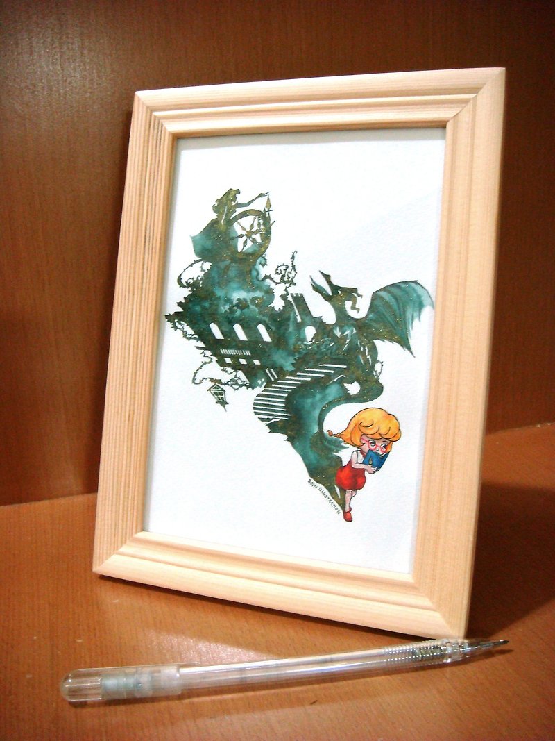 【Pin】The Shadow of Fairly Tale│Original painting│Frame included - Posters - Other Materials 